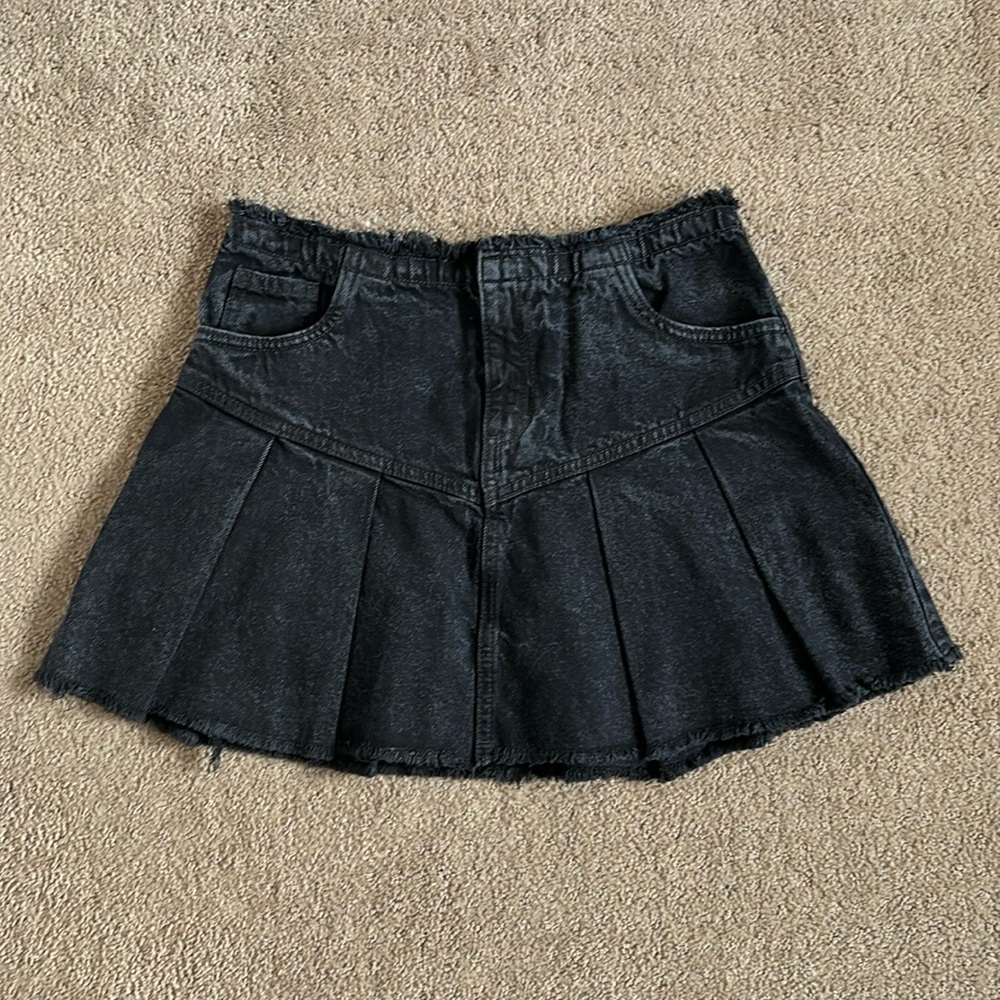 Cotton On black jean skirt